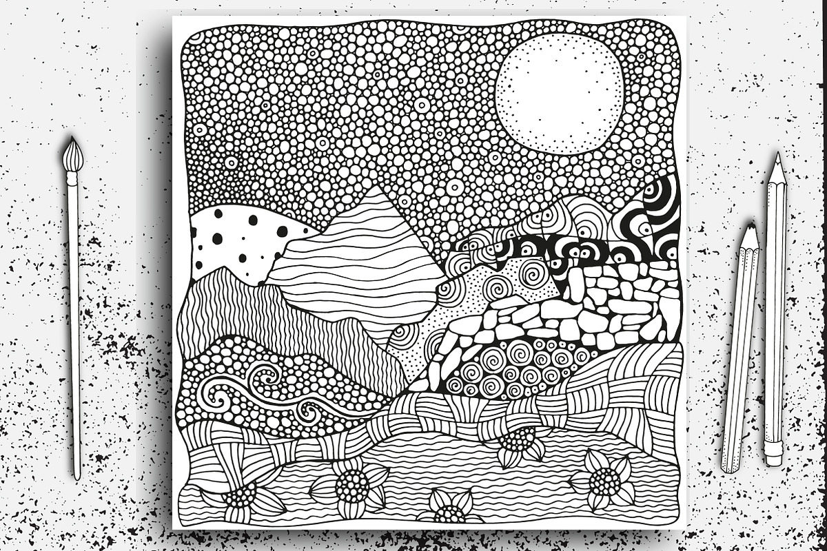 Black and white landscapes, a Texture Illustration by ImHope (Photo 12 of 15)