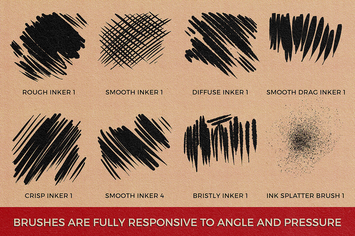 The Invincible Inker for Photoshop, a Brush Add-On by TomWarne (Photo 4 of 11)