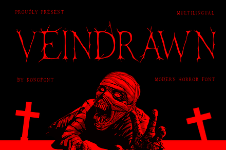 Veindrawn – Modern Horror Font