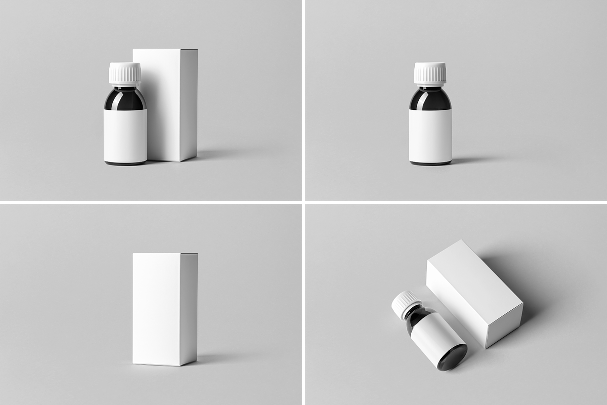 Supplement Bottle & Box Mock-up, a Packaging Mockup by BLISS DESIGN (Photo 2 of 4)
