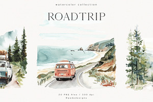 Roadtrip Illustrations, a Decorative Illustration by PeDe Designs