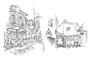 Set of Old Street landscapes, a Texture Illustration by Penndpaper (Thumbnail 5 of 6)
