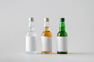 Miniature spirits liquor mockup JPEG, a Food & Drink Photo by Shablon