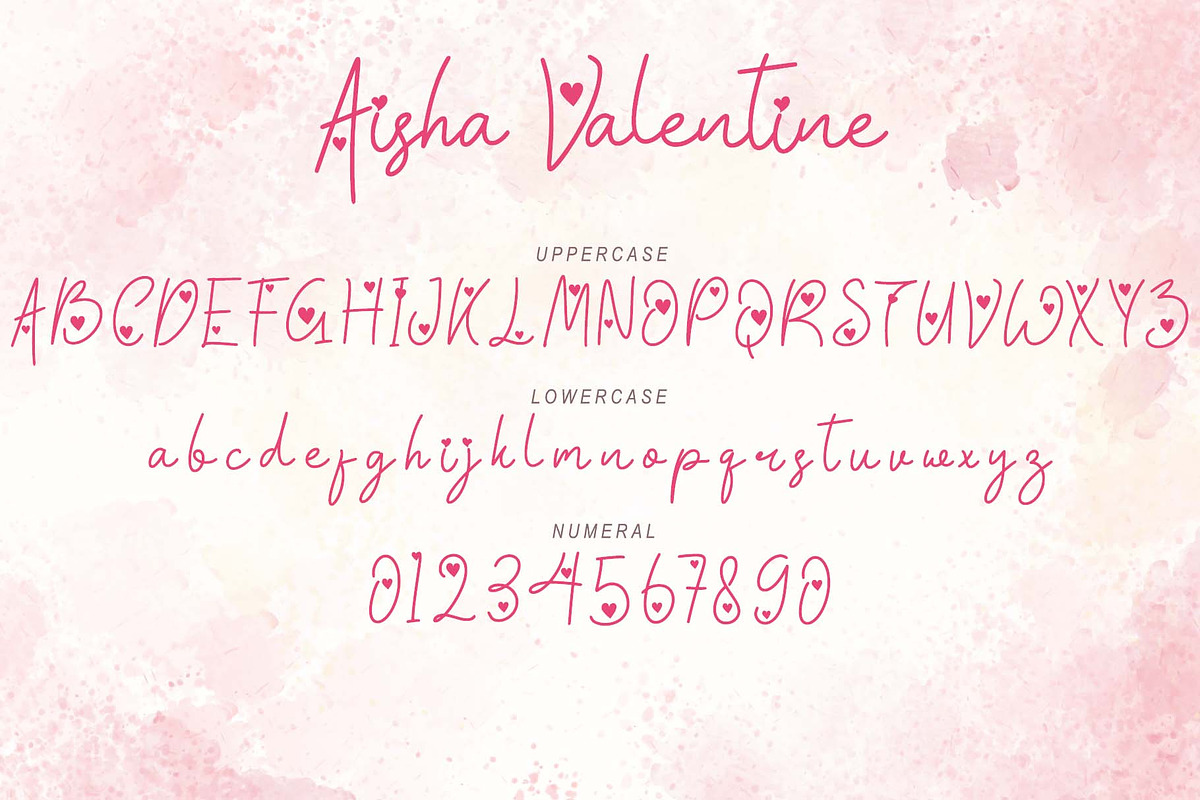 Aisha Valentine, a Handwritten Font by Yoga Letter (Photo 5 of 6)