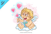 Bundle Cartoon Cupid 03. Tshirt, a Person Illustration by KENO Mascots (Thumbnail 9 of 13)
