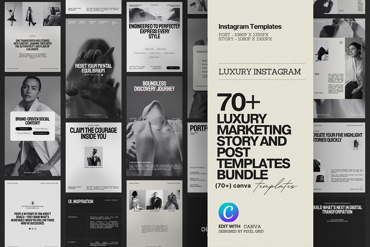 Instagram Stories & Post Designs, a Social Media Template by Pixel Grid (Photo 1 of 8)