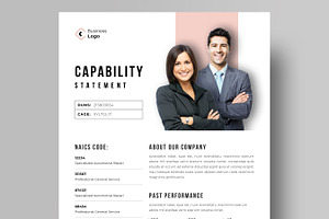 Capability Statement Template, Canva, a Brochure Template by Niofix