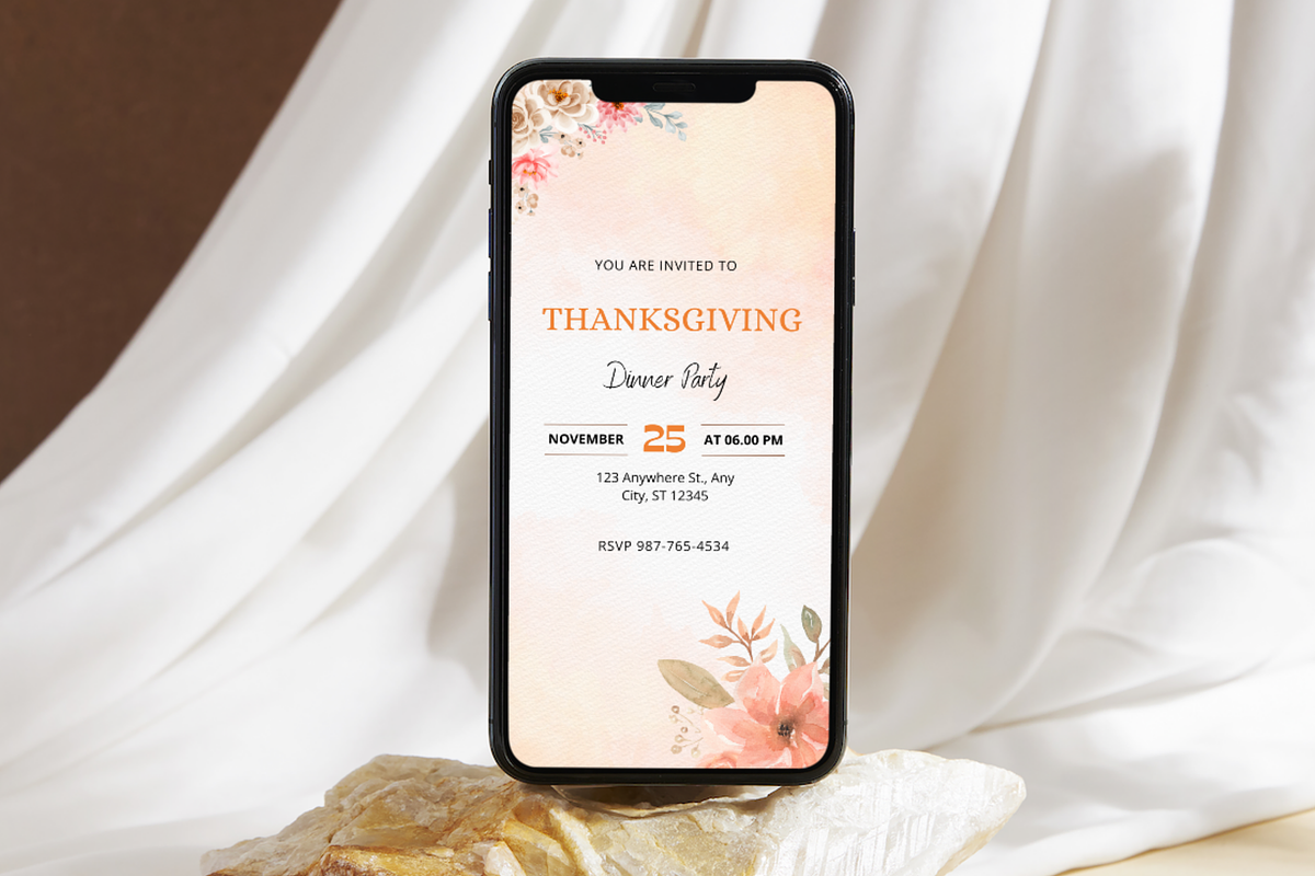 Thanksgiving Mobile Invitation, an Invitation Template by Adored Templates (Photo 4 of 11)