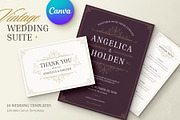 Vintage Wedding Suite Canva Template, an Invitation Template by Vasya Kobelev (Thumbnail 1 of 10)