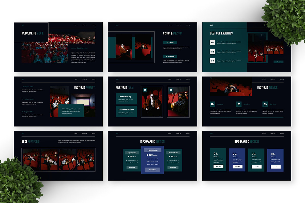 Movie - Cinema Google Slide preview 6