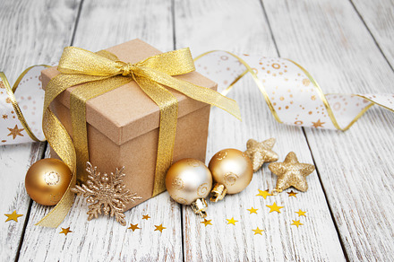 Christmas decorations containing christmas, gift, and box, a Holiday Photo by Olena Rudo
