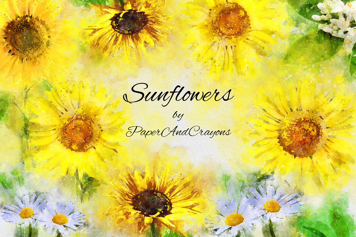 Sunflowers by PaperAndCrayons, an Illustration by PaperAndCrayons (Photo 1 of 6)