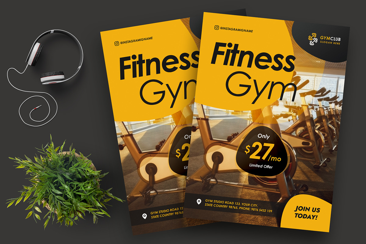 Gym Fitness Flyer Template, a Flyer Template by Boostock