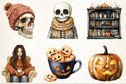 Neutral Spooky Halloween Clipart, a Seasonal Illustration by Rose Art (Thumbnail 3 of 7)