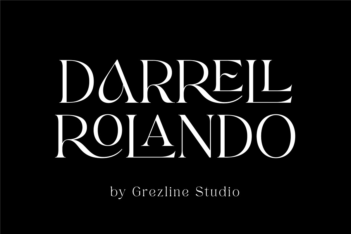 Darrell Rolando - Display Font, a Serif Font by Grezline Studio (Photo 1 of 13)