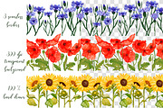Wildflowers, stripes, checks bandle, a Pattern Graphic by Oksana Dovhopol Art (Thumbnail 23 of 23)