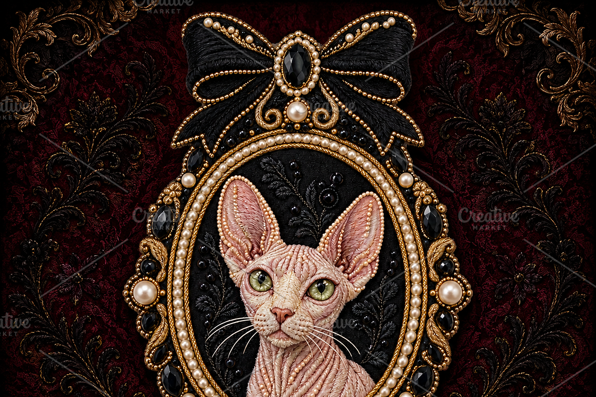 Sphynx Cat Locket Png, an Object Graphic by The Edit (Photo 3 of 3)