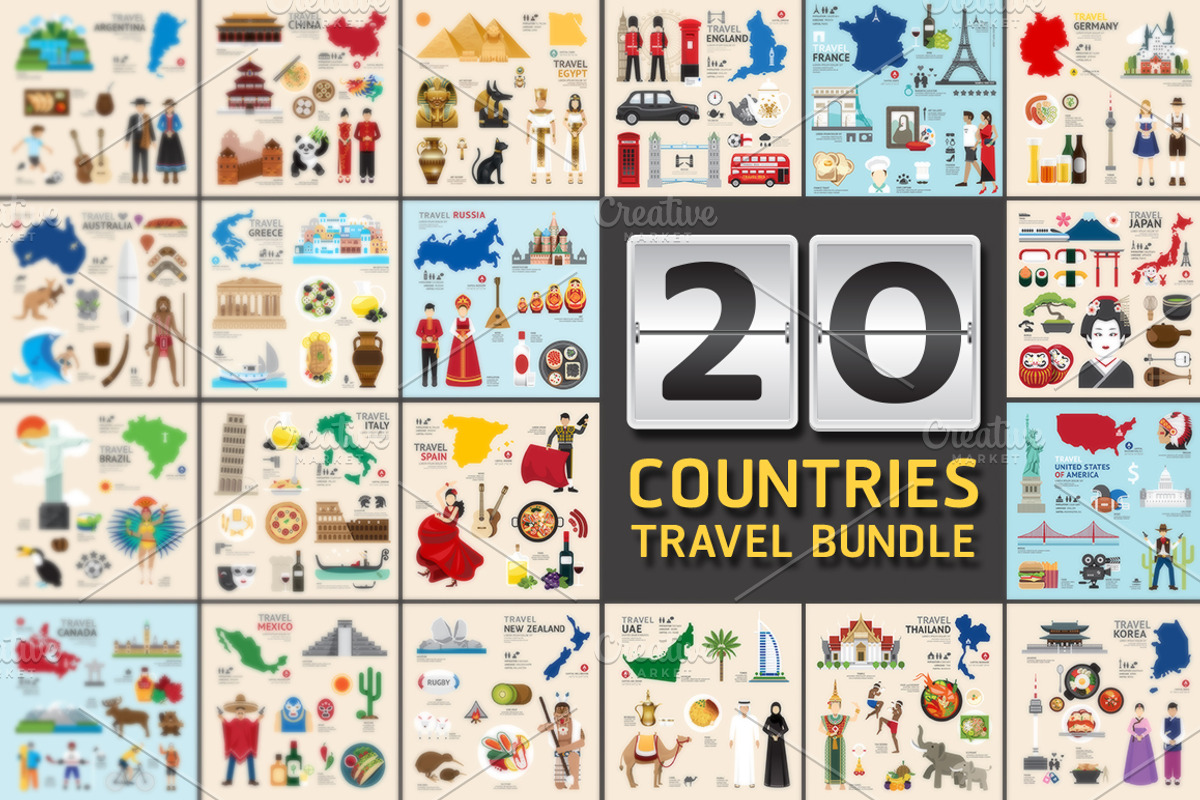 Travel Bundle set, a Food Illustration by Feelplus Creator (Photo 1 of 7)