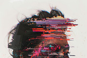 90 Glitch faces, a Person Illustration by Handmadefont (Thumbnail 3 of 94)