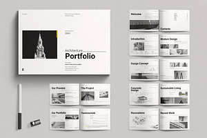 Architecture Portfolio Landscape, a Brochure Template by E-Type
