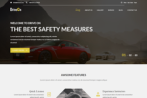 DriveOn Driving School WP Theme