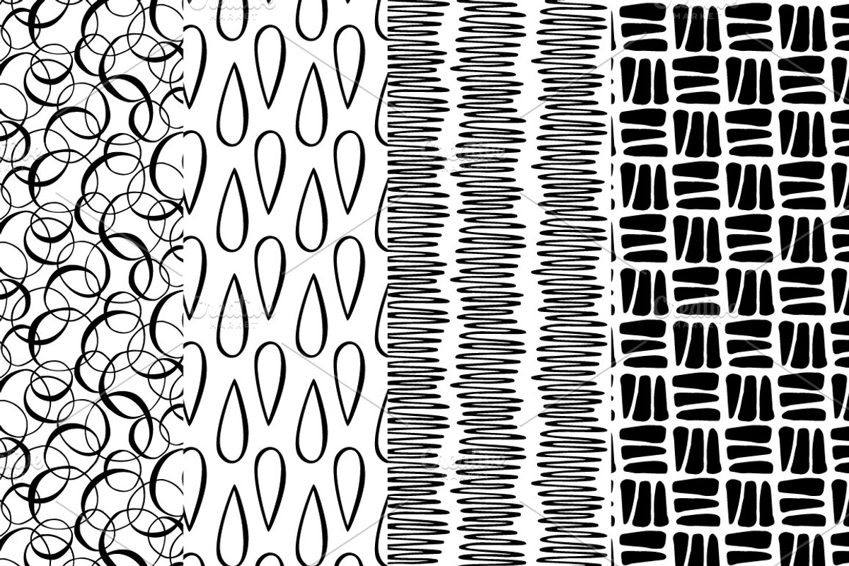 Pen and ink - seamless patterns, a Pattern Graphic by Wild Rose (Photo 3 of 8)
