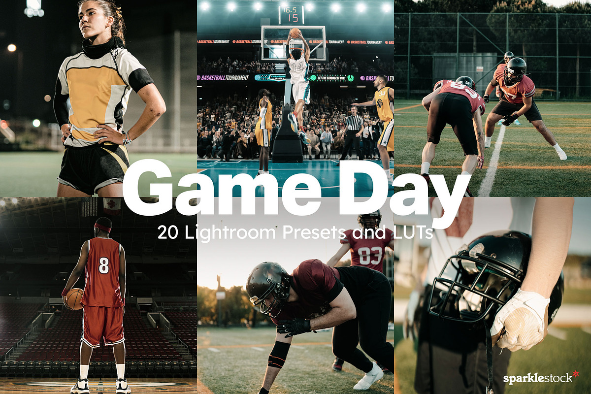 20 Game Day Lightroom Presets LUTs, a Preset Add-On by SparkleStock (Photo 1 of 13)
