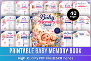 Baby Memory Book | First Year Baby, a Stationery Template by Mustafiz (Thumbnail 1 of 5)