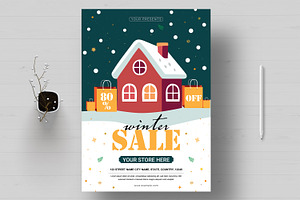 Winter Sale Flyer, a Flyer Template by MightyDesign