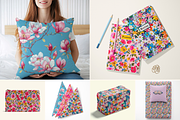 Colorful Floral Seamless Patterns, a Pattern Graphic by Ninterints (Thumbnail 8 of 12)
