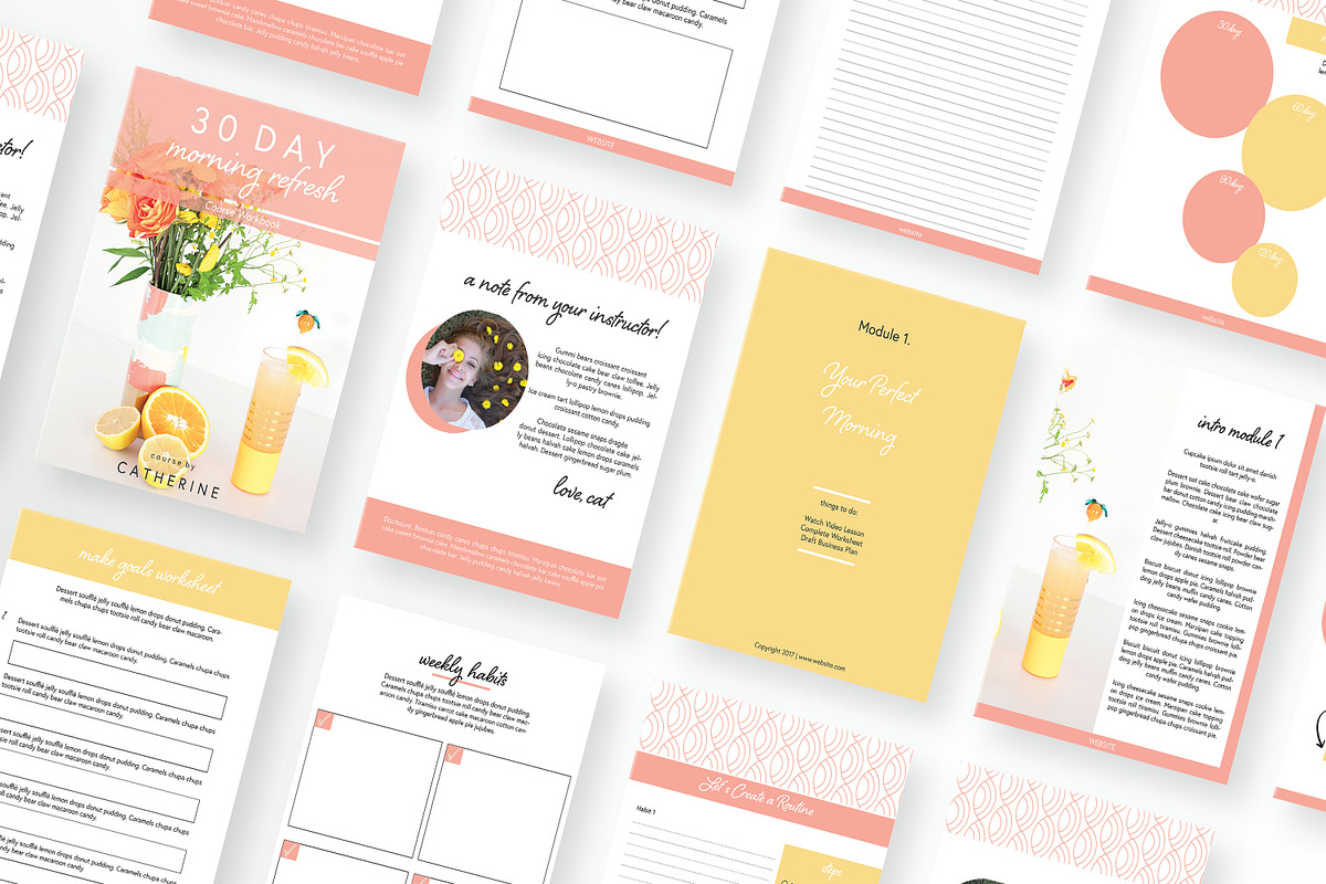 Happy Chic Workbook Canva or Adobe, a Magazine Template by VanessaRyan.co (Photo 2 of 3)
