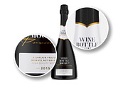 Champagne Black Bottle Mockup, a Packaging Mockup by Graxaim Mock-up (Thumbnail 2 of 7)