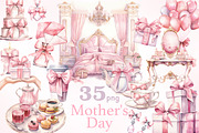 Mothers Day Clipart Bundle, a Seasonal Illustration by GlamArtZhanna (Thumbnail 1 of 6)