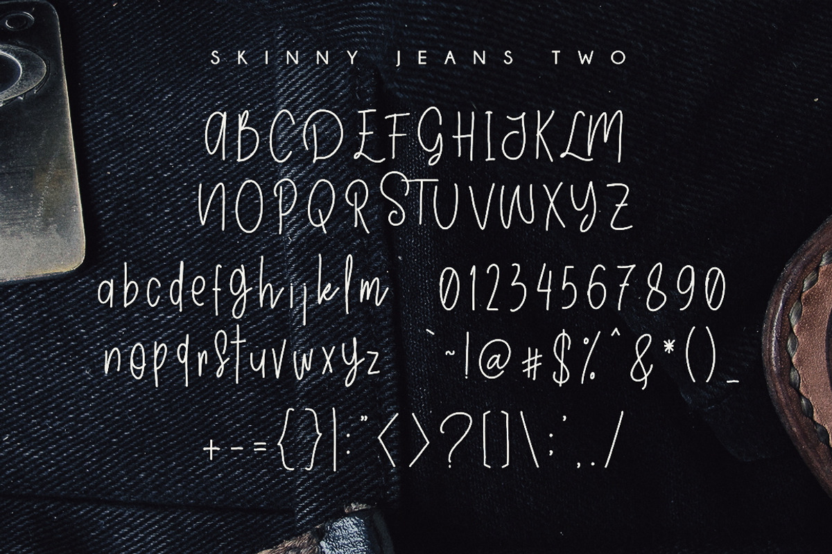 Skinny Jeans fashion logo font preview 4