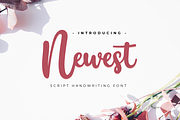 Newest, a Script Font by twinstd (Thumbnail 1 of 10)