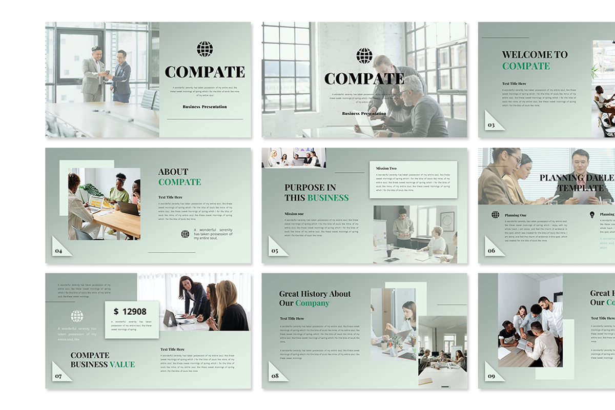 Compate - PowerPoint Template, a Presentation Template by MA-KING_ART (Photo 2 of 5)