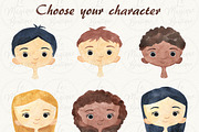Pirates Watercolor Clipart Set, an Animal Illustration by LeMagiqueBoutique (Thumbnail 3 of 8)