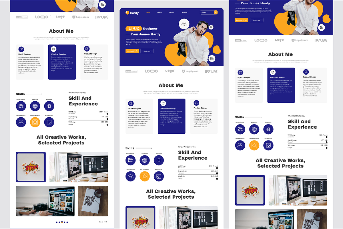 Personal Portfolio Landing Page, a Landing Page Template by SquidPixey (Photo 5 of 5)