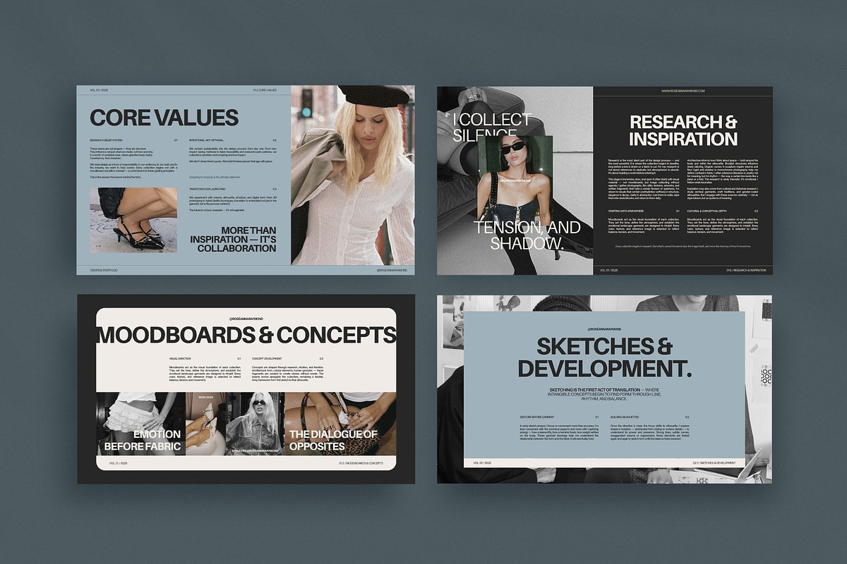20 Fashion Designer Portfolio Canva, a Presentation Template by Amaré Creative (Photo 2 of 7)