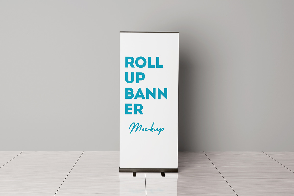 Roll-Up Banner Mockup, an Advertising Mockup by Getdesign (Photo 2 of 4)