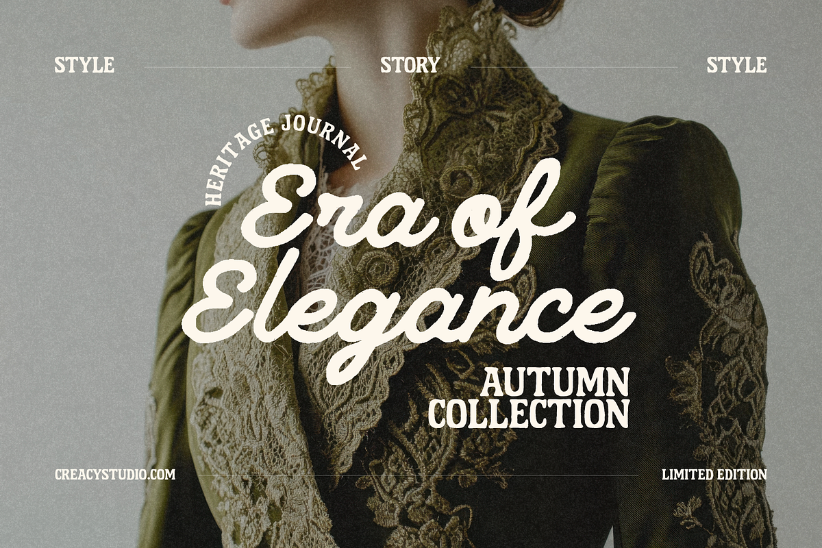 Vintage Haven – Nostalgic Script, a Script Font by Creacy Studio (Photo 2 of 8)