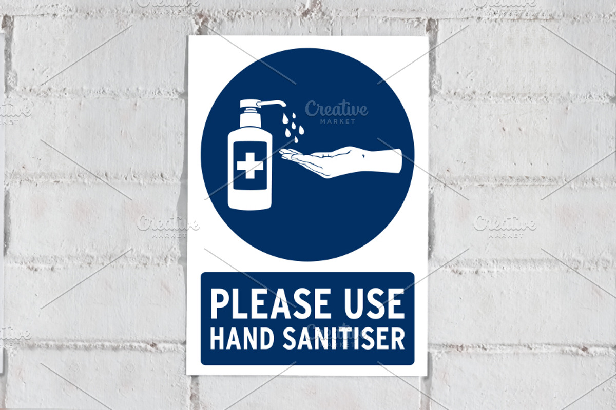 Please use hand sanitiser, Covid-19, a Graphic by mesblanc (Photo 1 of 2)