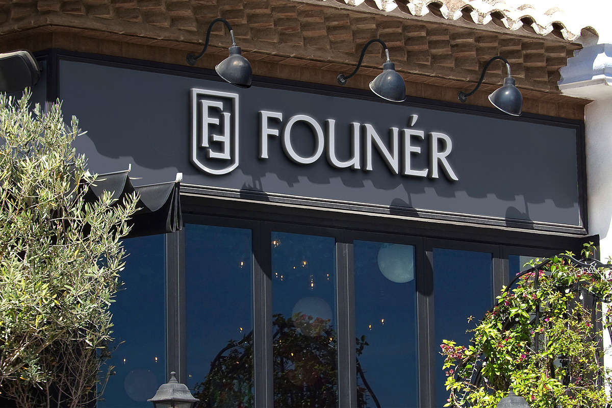 Logo Mockup 3D Sign Restaurant, an Advertising Mockup by Asylab (Photo 4 of 5)