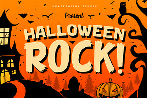 Halloween Rock! | Cute Horror Font, a Sans Serif Font by Konstantine Studio