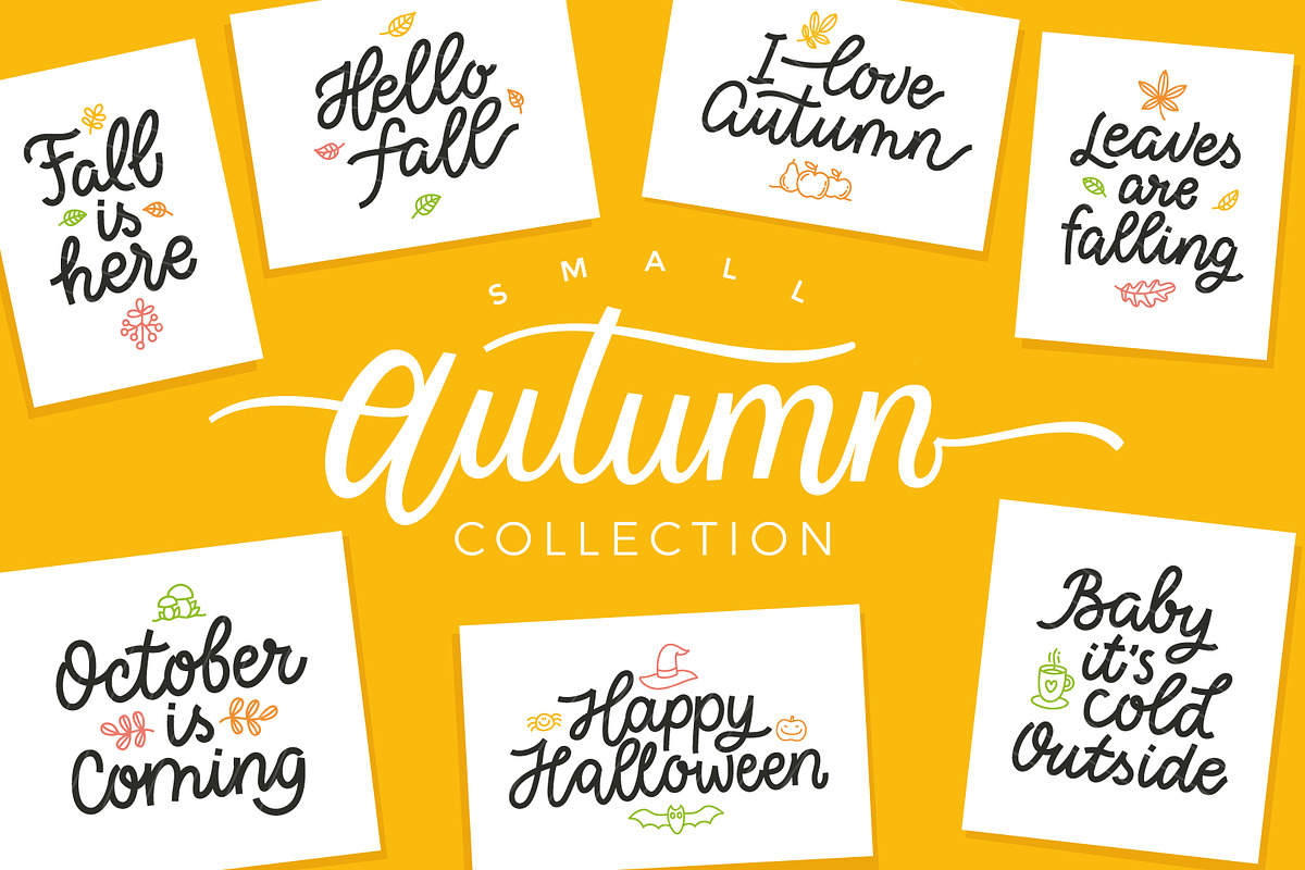 Autumn Collection, vector letterings, an Illustration by Nina's Illustration Shop (Photo 1 of 5)