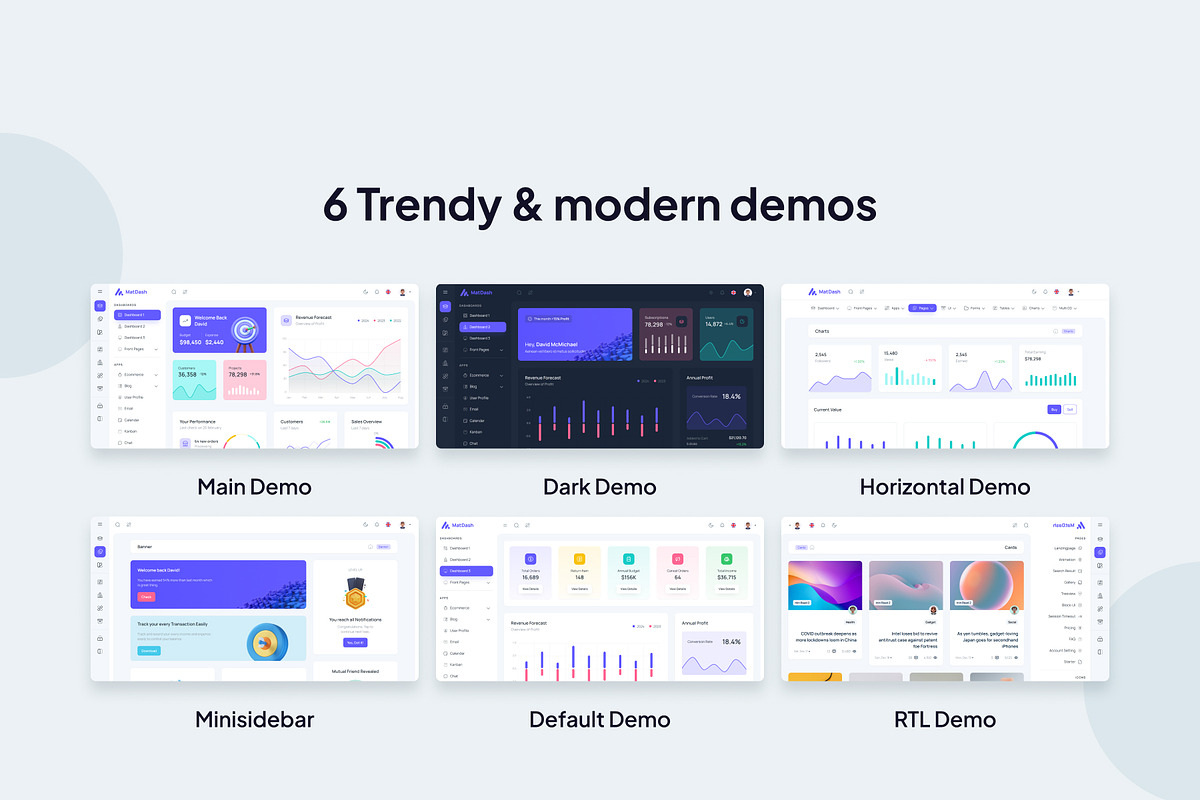 MatDash Bootstrap Admin Template, a Bootstrap Template by AdminMart (Photo 4 of 8)
