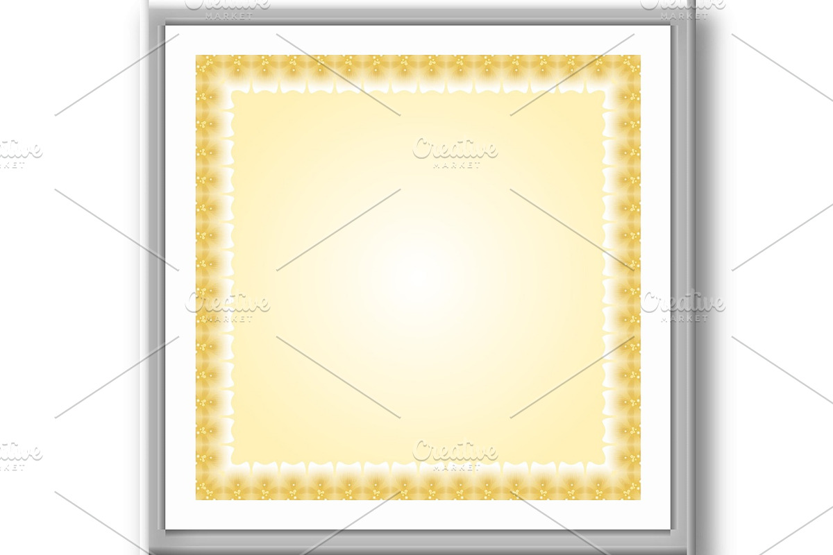Floral Modern Vector Frame, a Texture Graphic by FineArtStudio (Photo 3 of 3)