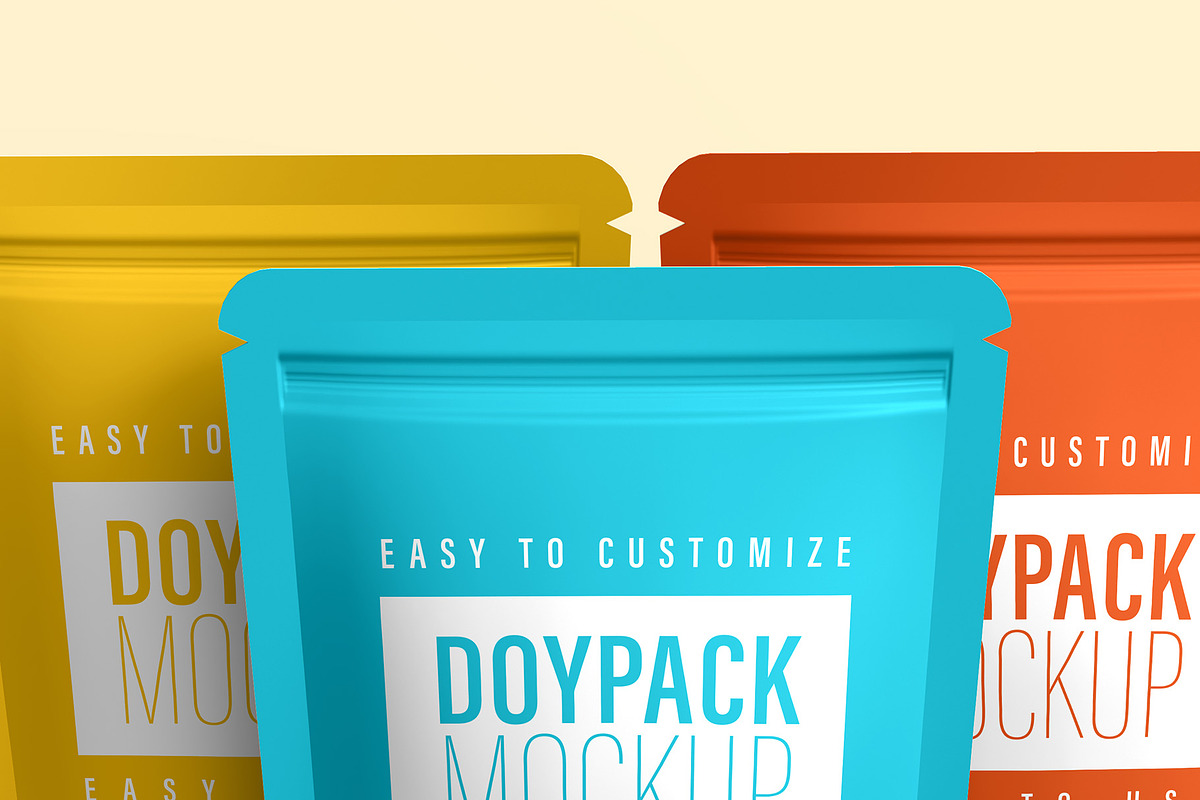 Doypack Mockup - 8 views, a Packaging Mockup by Illusiongraphic (Photo 16 of 19)