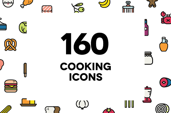 160 Cooking Icons