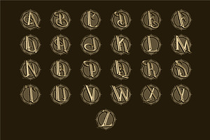 Luxury Vintage Monograms Alphabet